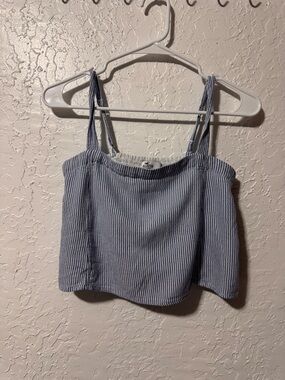 Hollister Blue & White Striped Crop Tank
Womens size medium